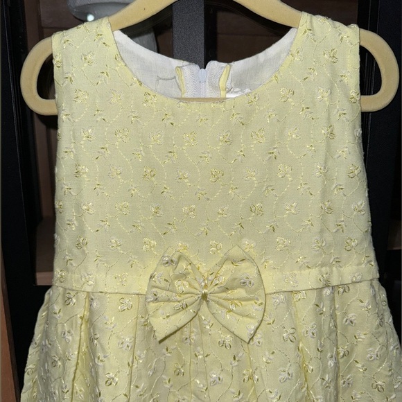 Flower girl toddler dress bows embroidered eyelet floral formal wedding a-line - Picture 3 of 12